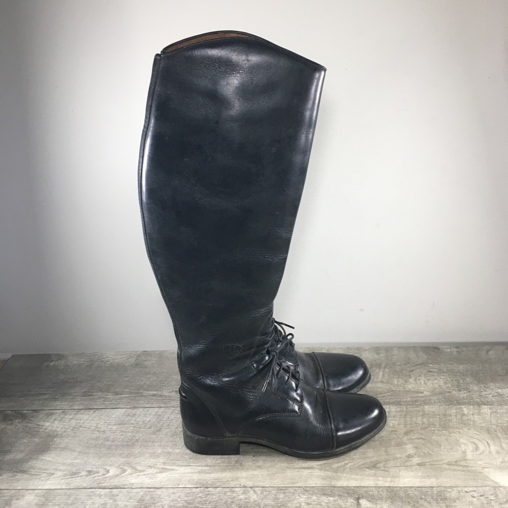 Ariat 55101 Heritage Contour Field Zip Tall Riding Womens Leather Boots Size 7.5